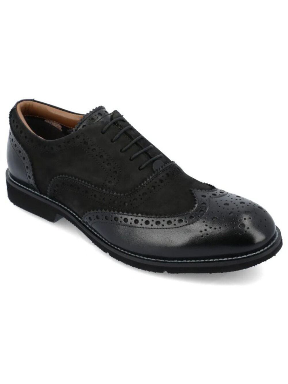NWT Men's Thomas & Vine Covington Black Brogue Oxford M9M
